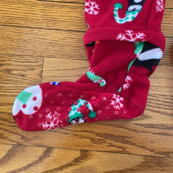 Hoodie-Footie Red Fleece Onesie - Picture 6 of 8